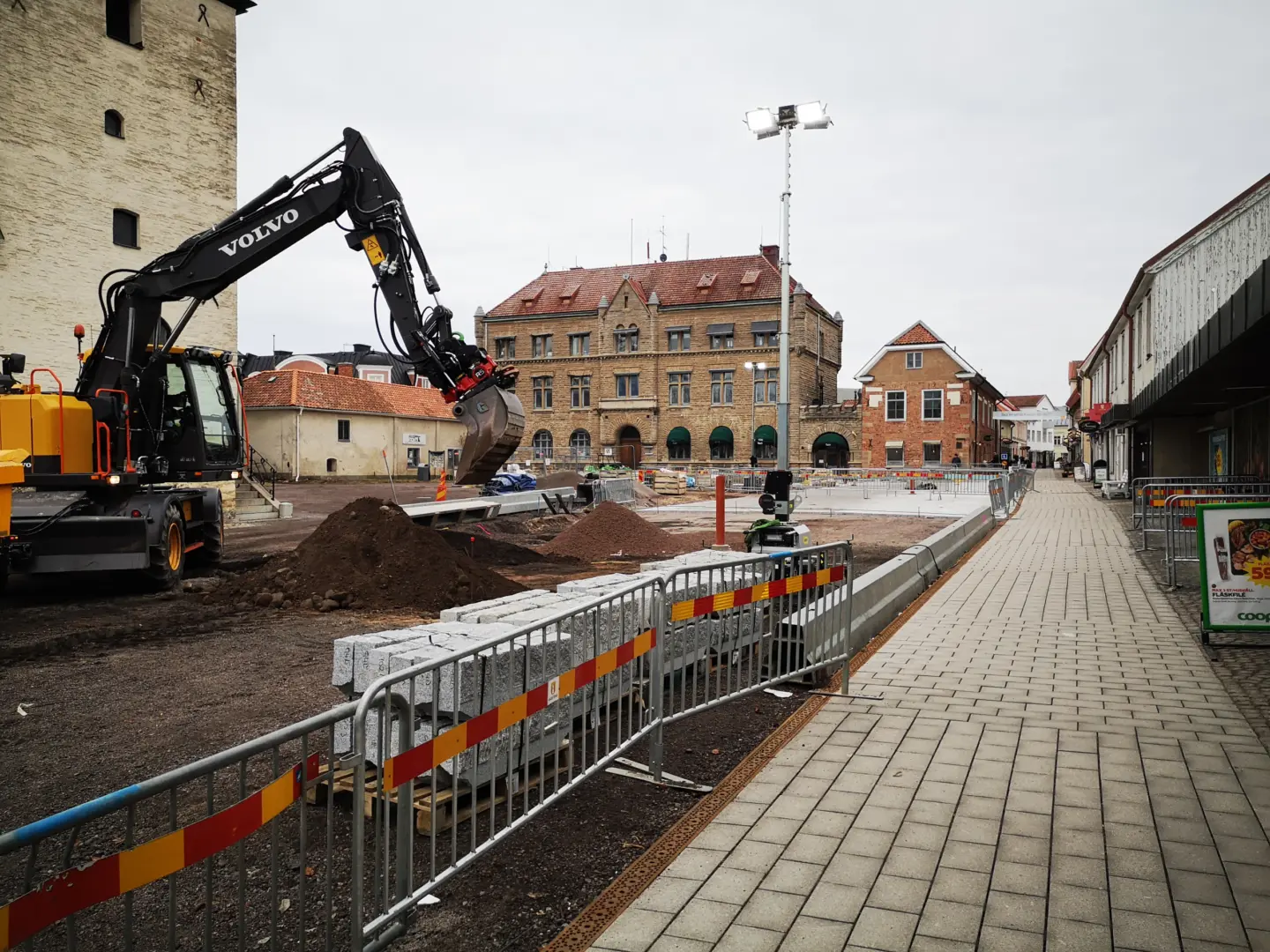 Rådhustorget, 25 februari 2021. Foto: Tommy Mansén.