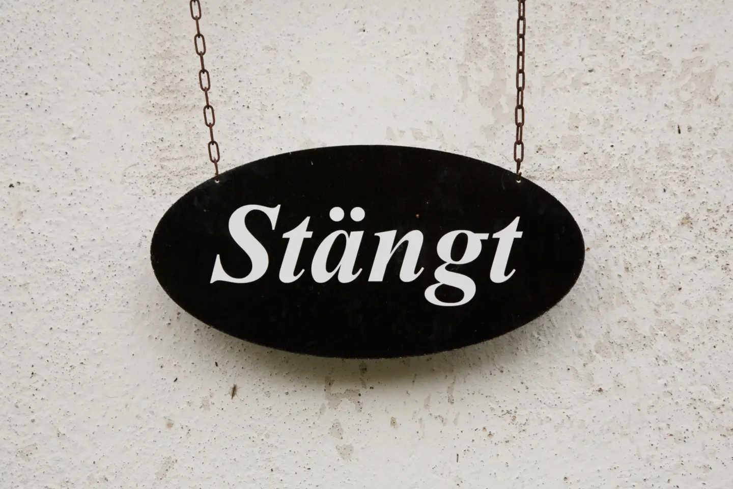 Stängt skylt