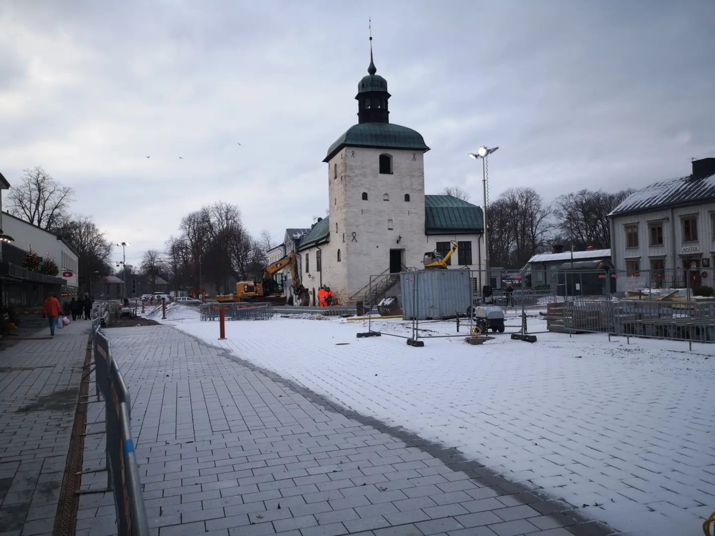 Rådhustorget, 7 januari 2021. Foto: Tommy Mansén.