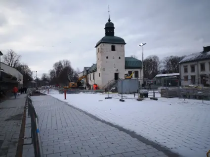 Rådhustorget, 7 januari 2021. Foto: Tommy Mansén.