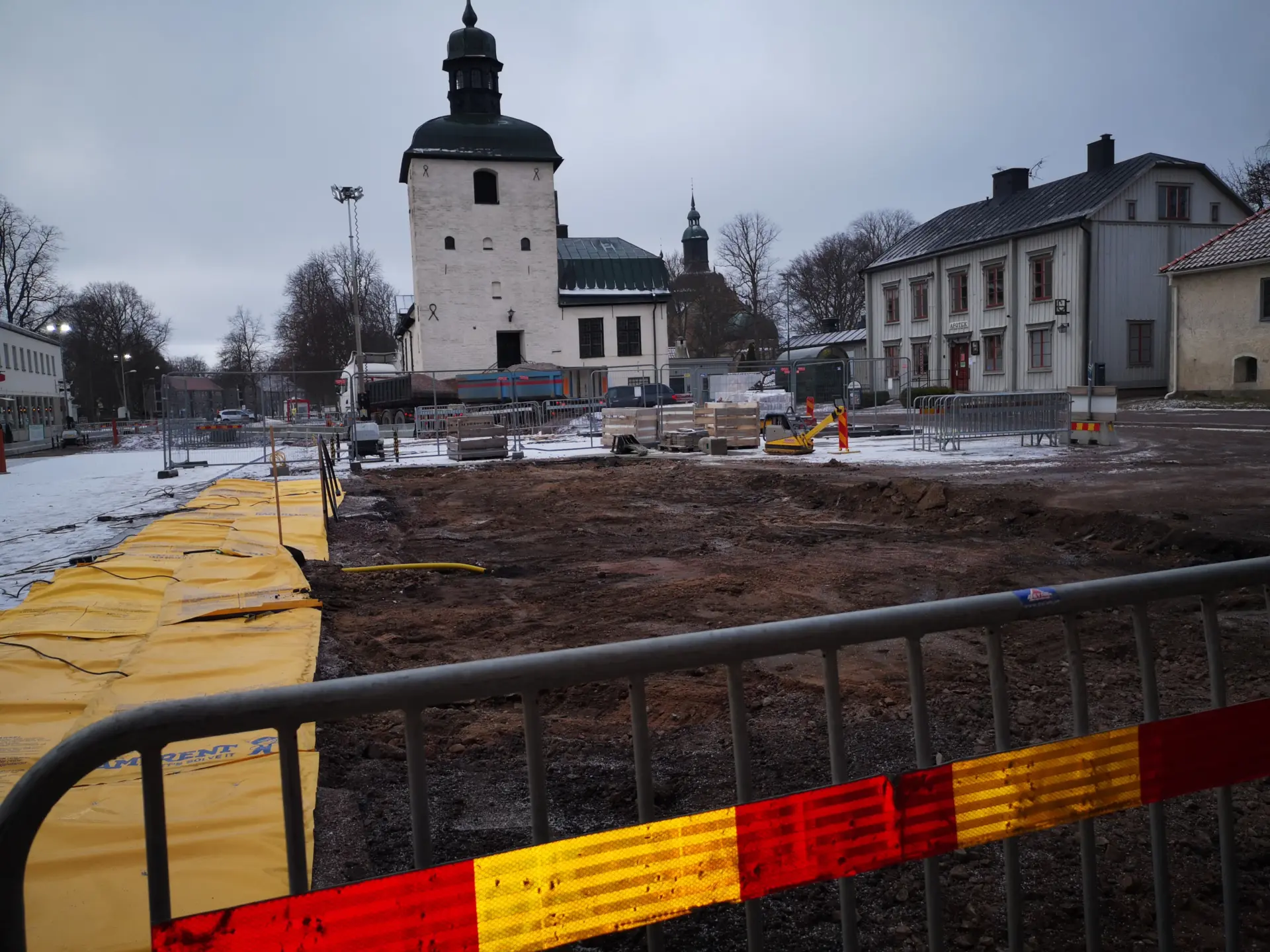 Rådhustorget, 27 januari 2021. Foto: Tommy Mansén.