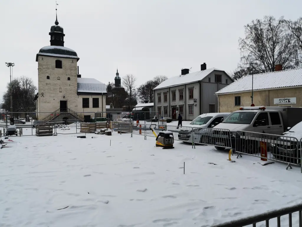 Rådhustorget, 1 februari 2021. Foto: Tommy Mansén.
