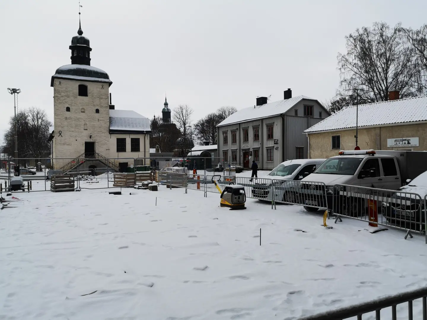 Rådhustorget, 1 februari 2021. Foto: Tommy Mansén.