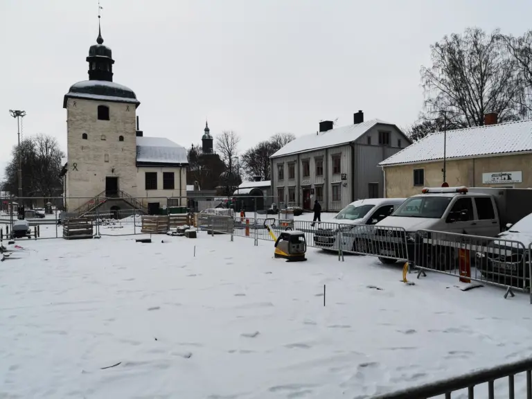 Rådhustorget, 1 februari 2021. Foto: Tommy Mansén.