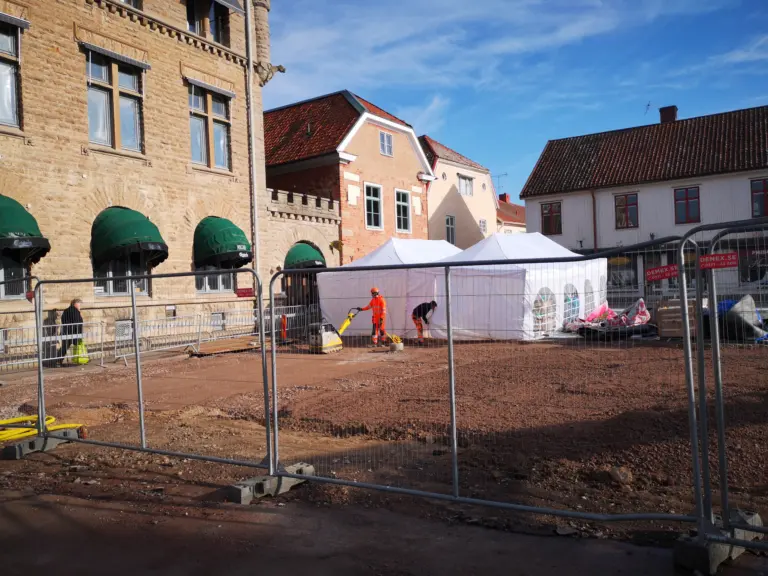 Rådhustorget, 22 februari 2021. Foto: Tommy Mansén.