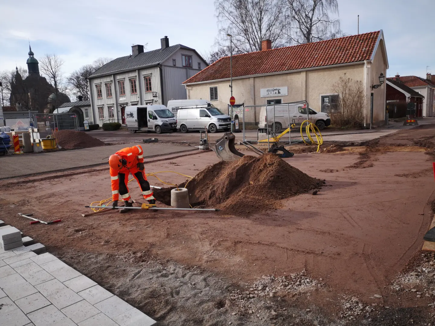 Rådhustorget, 23 februari 2021. Foto: Tommy Mansén.