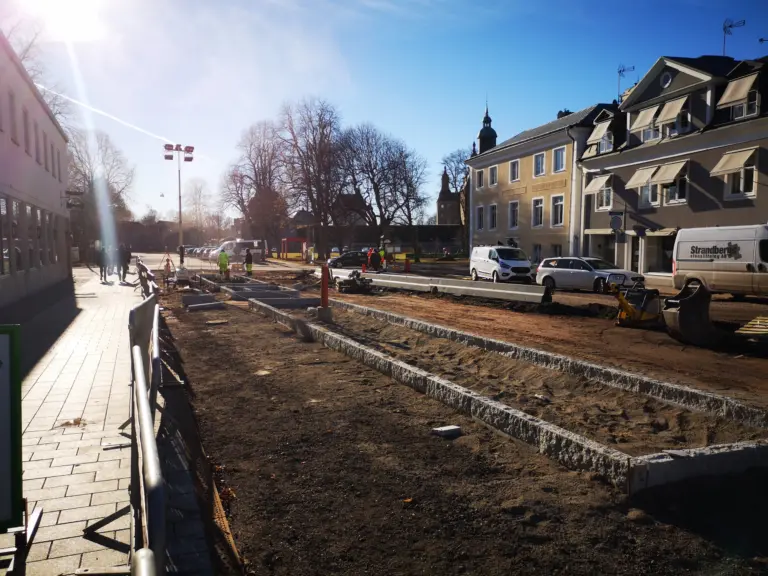 Rådhustorget, 2 mars 2021. Foto: Tommy Mansén.