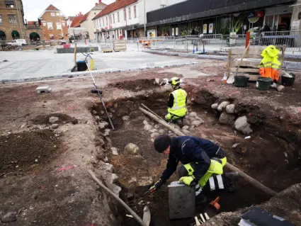 Rådhustorget, 18 mars 2021. Foto: Tommy Mansén.