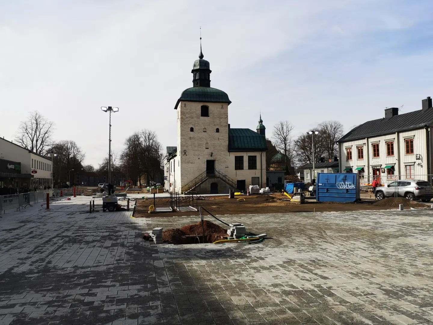 Rådhustorget, 20 mars 2021. Foto: Tommy Mansén.