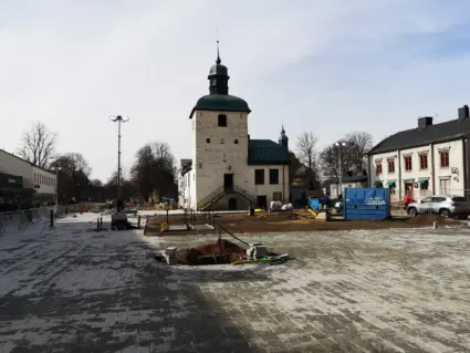Rådhustorget, 20 mars 2021. Foto: Tommy Mansén.