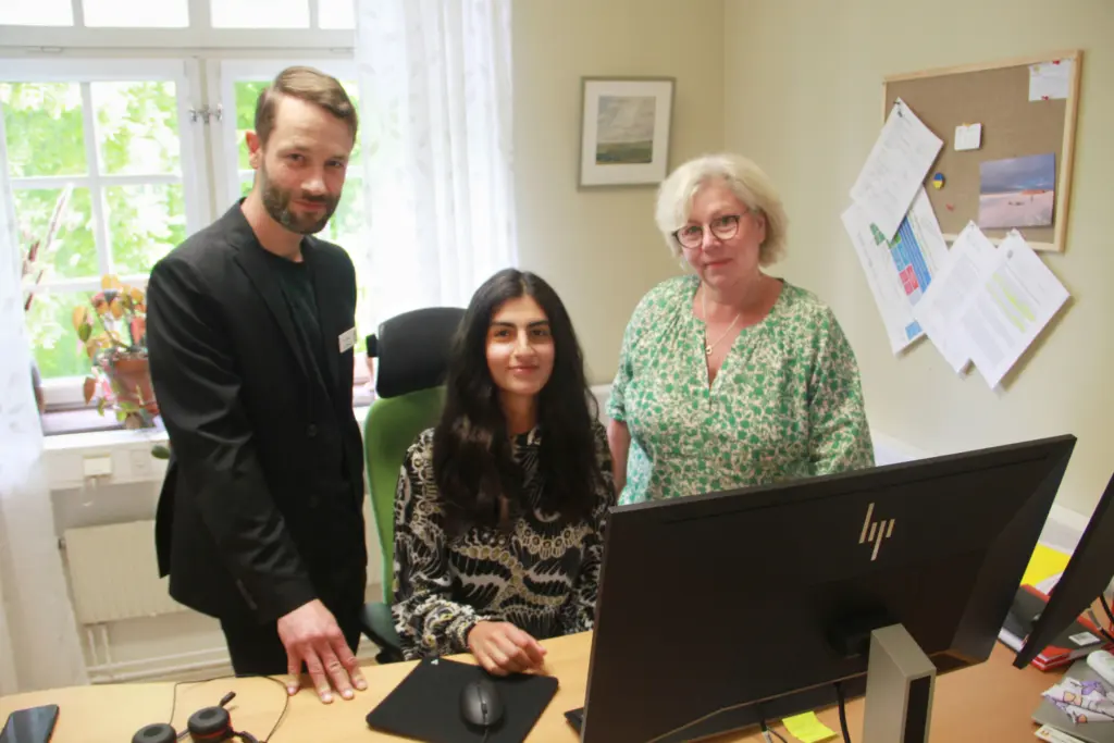 Martin Berry, Baharan Raoufi-Kvist och Madeleine Andersson.