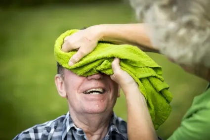 Baddar pannan i värmeböljan