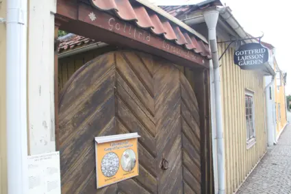 Gottfrid Larssongården och Vadstena spetsmuseum. Foto: Björn Andersson.