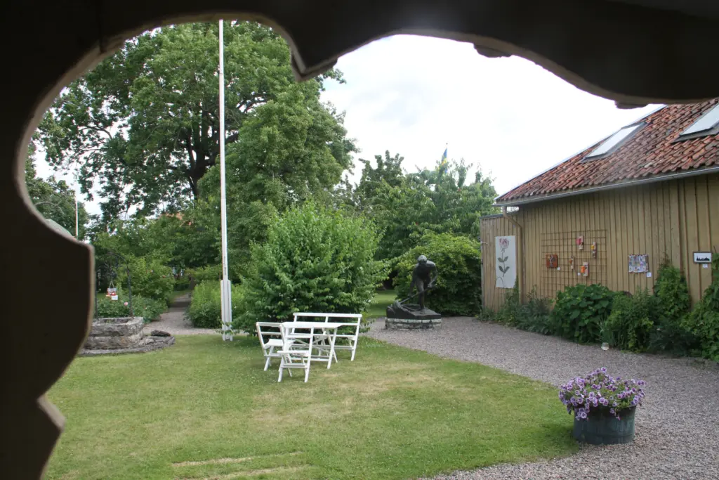 Gottfrid Larssongården och Vadstena spetsmuseum. Foto: Björn Andersson.