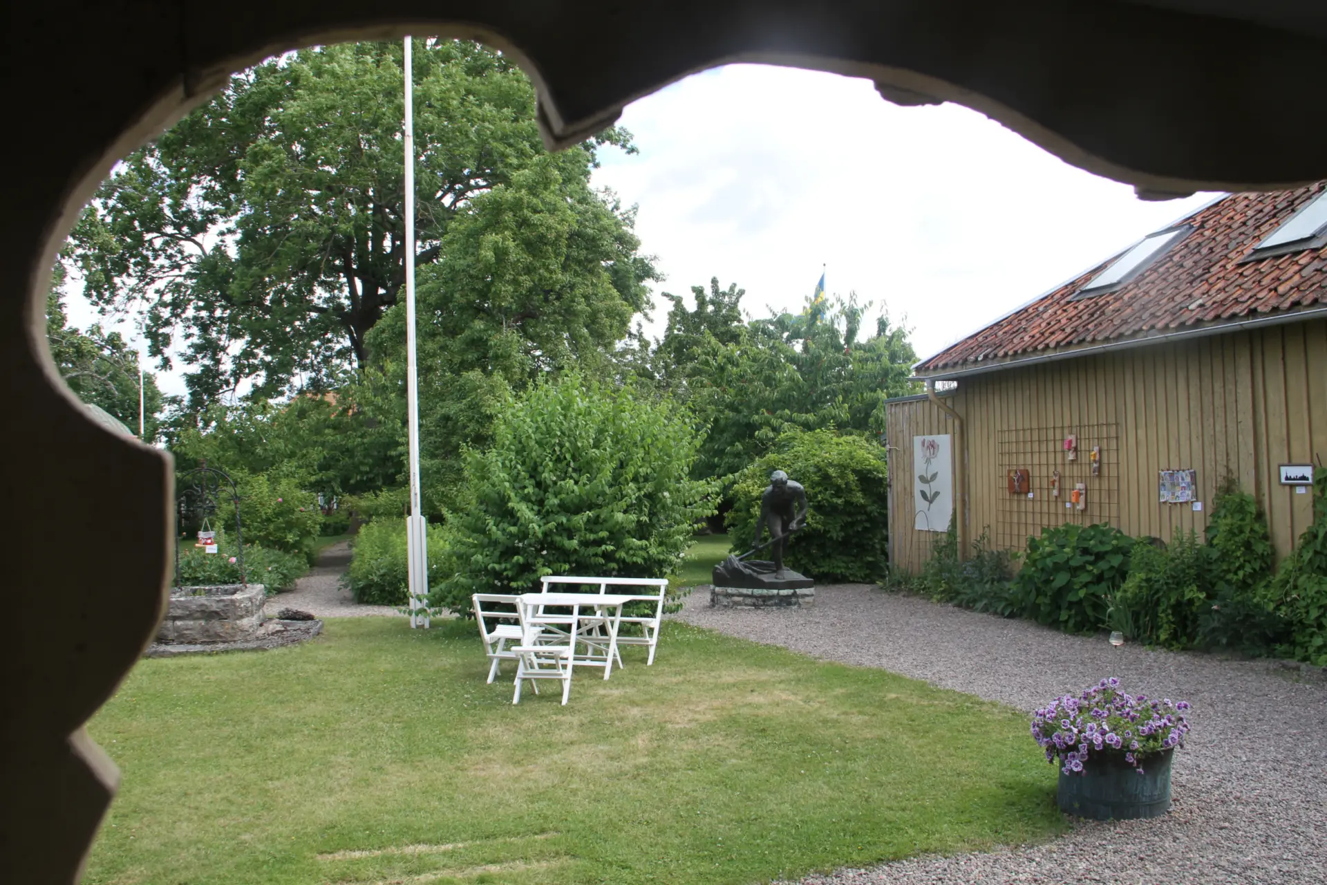 Gottfrid Larssongården och Vadstena spetsmuseum. Foto: Björn Andersson.