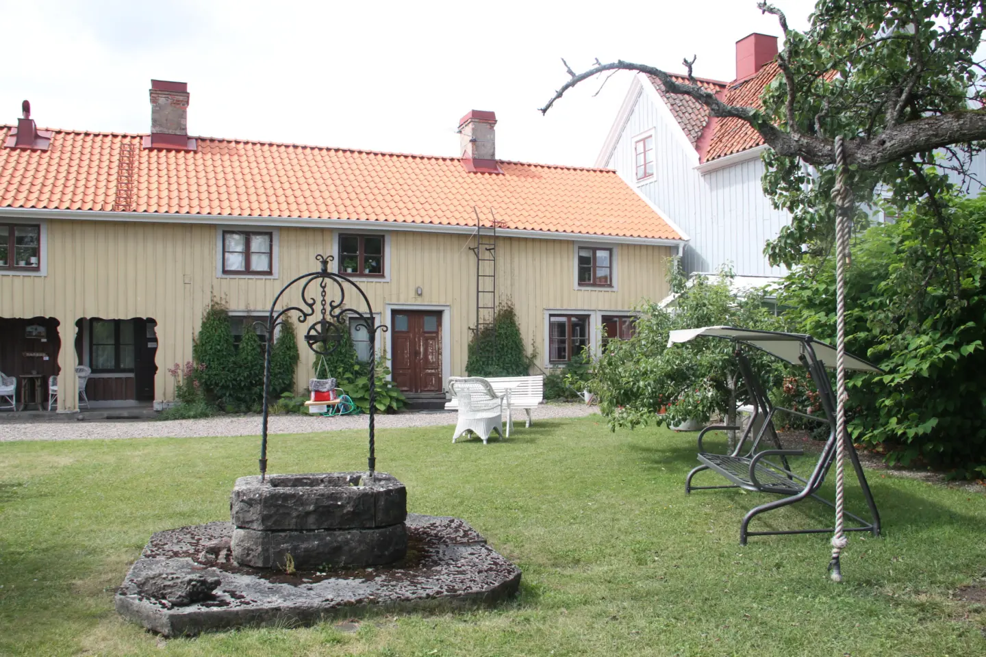 Gottfrid Larssongården och Vadstena spetsmuseum. Foto: Björn Andersson.