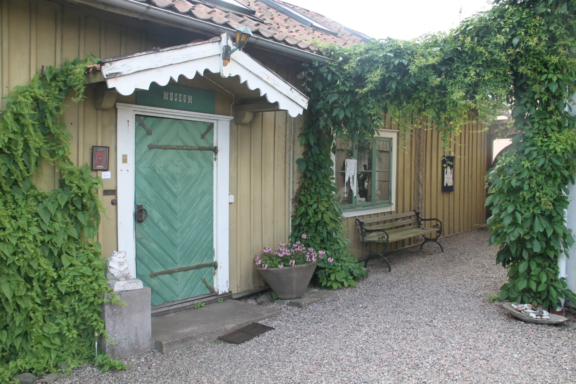 Gottfrid Larssongården och Vadstena spetsmuseum. Foto: Björn Andersson.