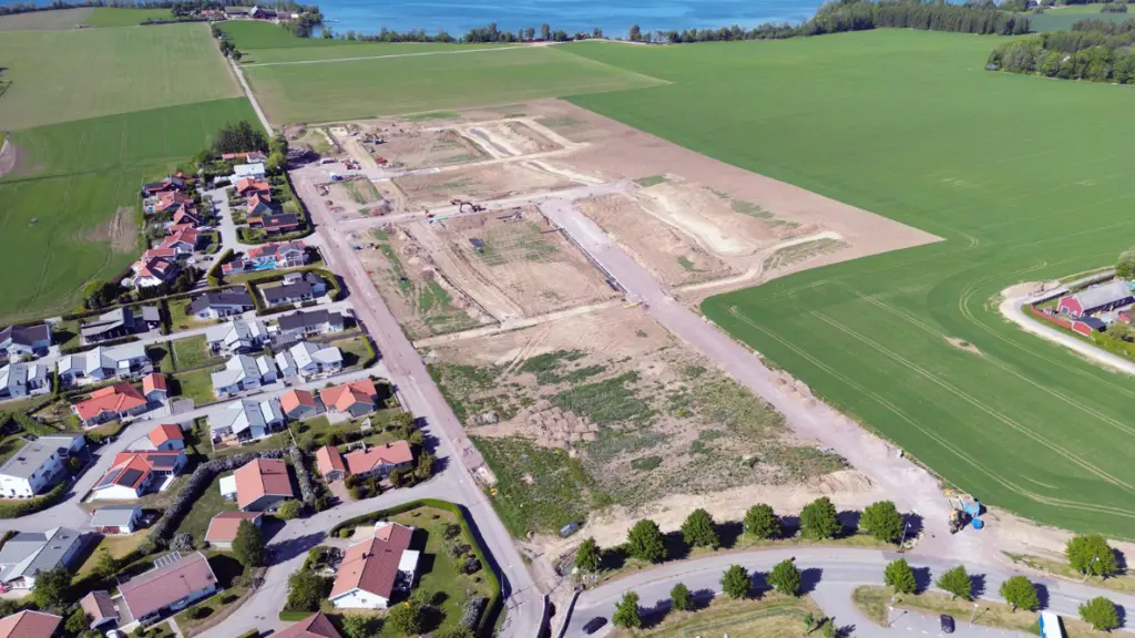 Flygbild över stadsdelen Karlsfrid