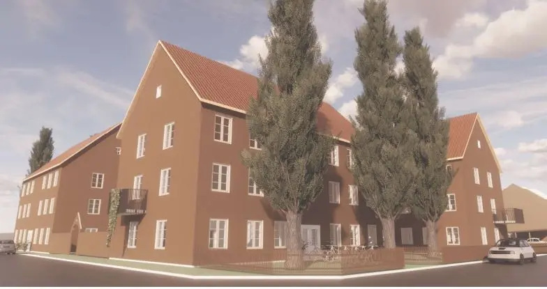 Bild från den ena vinnaren, Fastighetscompagniet AB/ Fagnes AB och Gullmanders Arkitekter & Ingenjörer AB .
