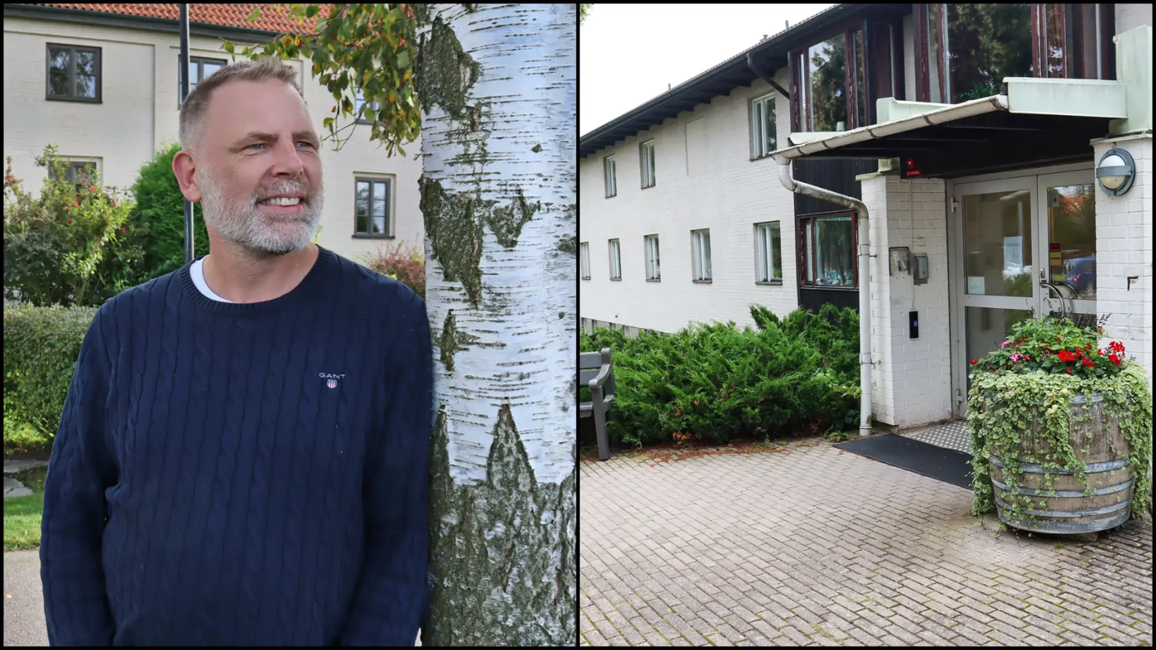 Montage: Richard Lindgren samt entrén till Wasagården.