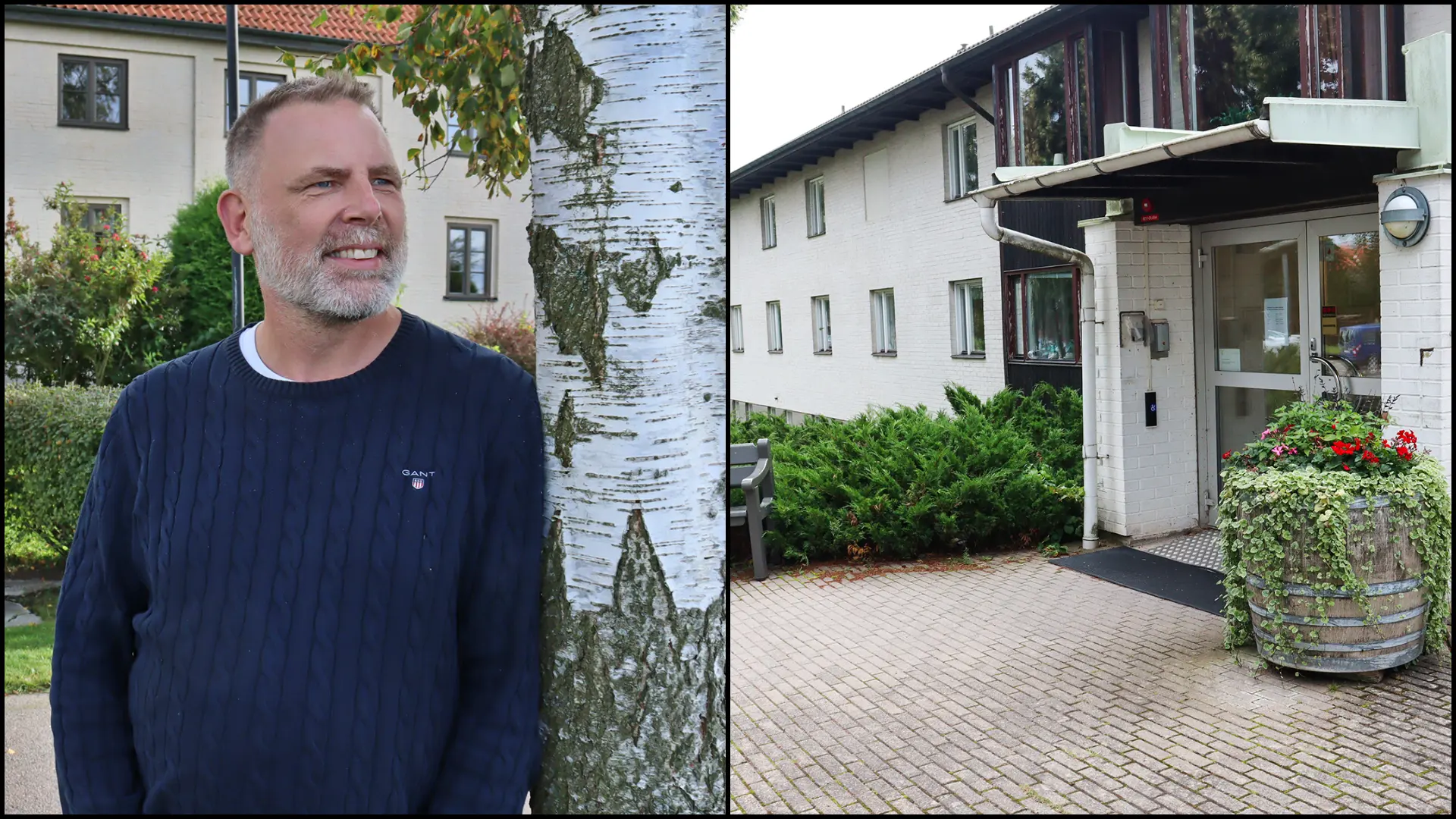 Montage: Richard Lindgren samt entrén till Wasagården.